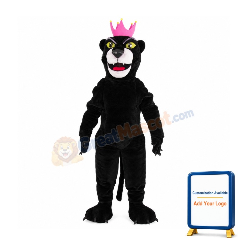 Friendly Black Panther Mascot Costume