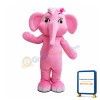 Super Cute Pink Elephant Mascot Costume