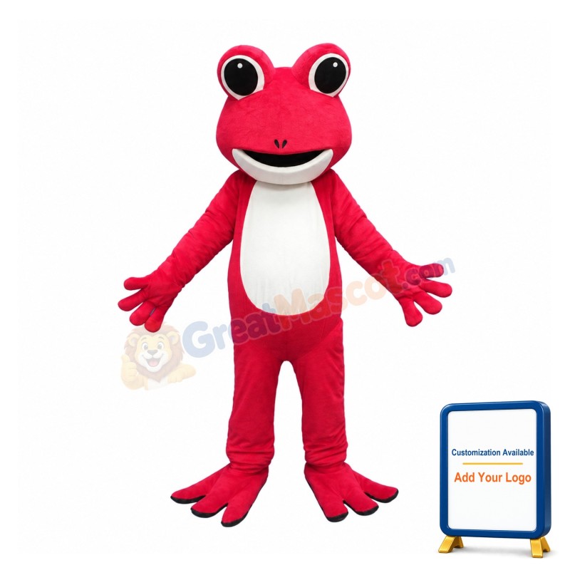 Red Frog Character Mascot Costume