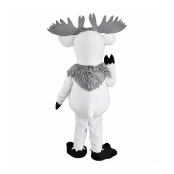 White Moose Mascot Costume