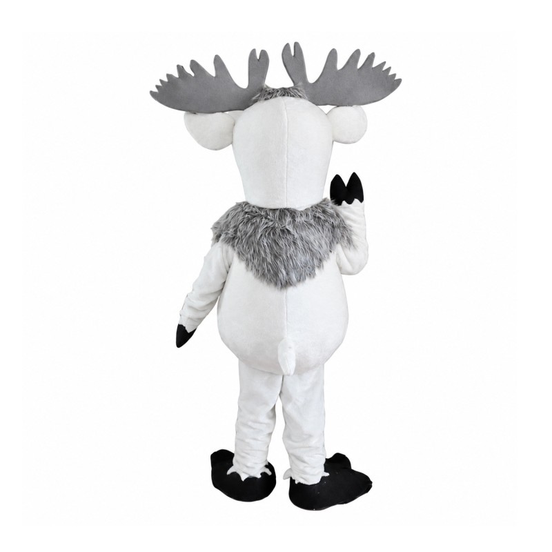 White Moose Mascot Costume