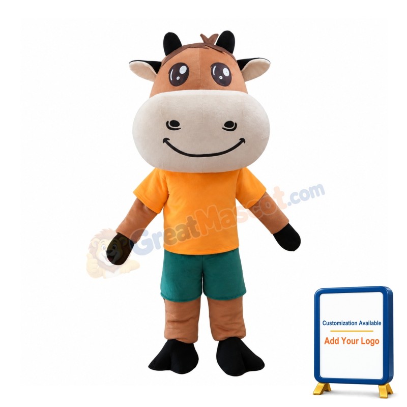 Cute Animal Cow Mascot Costume
