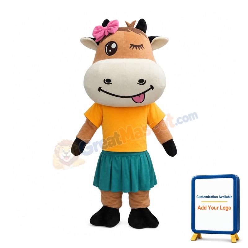 Beautiful Animal Cow Mascot Costume