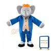 Mr. Blue Elephant Mascot Costume