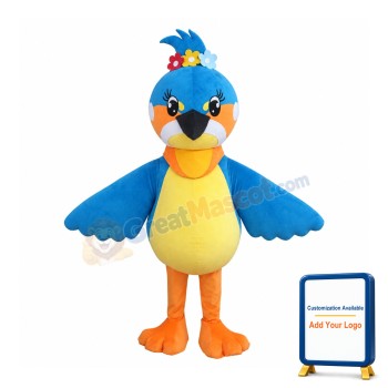 Lovely Blue Bird Mascot Costume