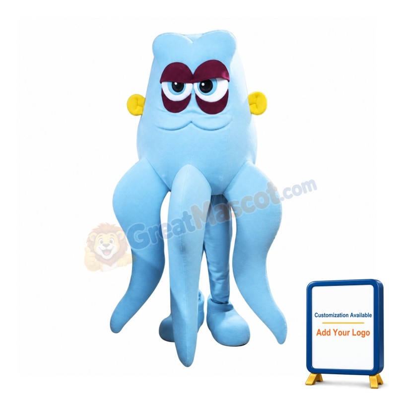 Blue Lightweight Octopus Mascot Costume