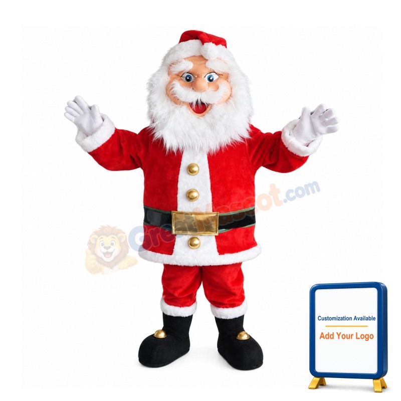 Happy Lightweight Santa Claus Mascot Costume