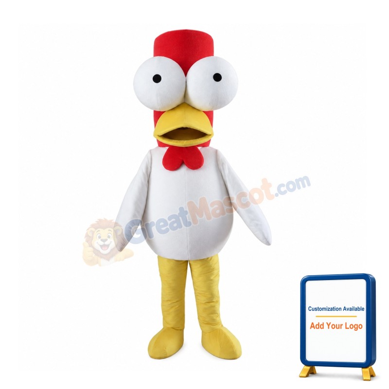 Big Eyes Chicken Mascot Costume