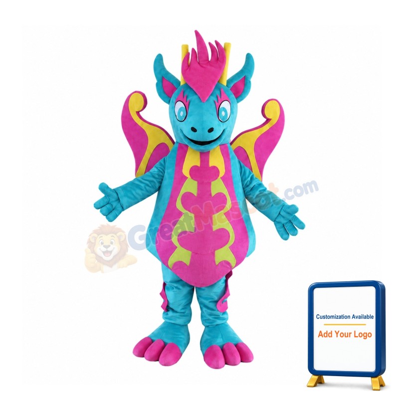 Lovely Colorful Dragon Mascot Costume