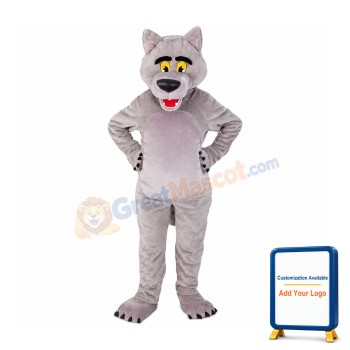 Grey Wolf Mascot Costume