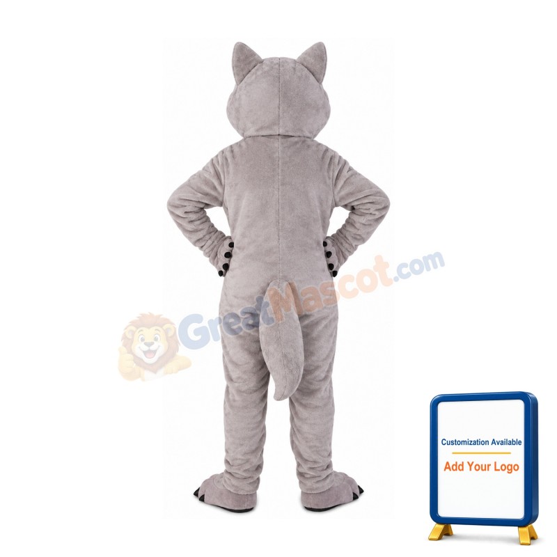 Grey Wolf Mascot Costume