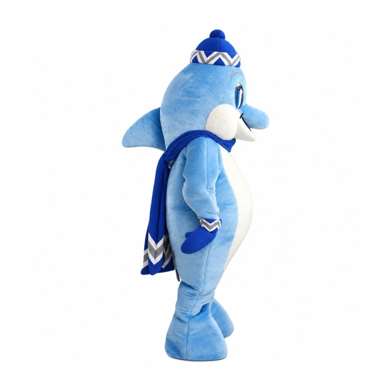 Super Cute Blue Dolphin Mascot Costume