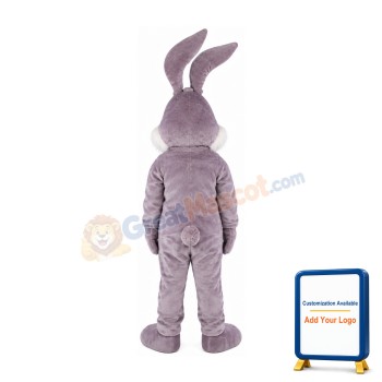Super Cute Grey Rabbit Mascot Costume