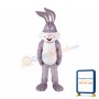 Super Cute Grey Rabbit Mascot Costume