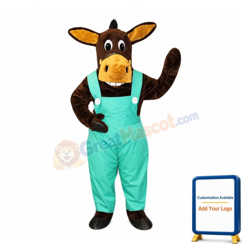 Friendly Lightweight Donkey Mascot Costume
