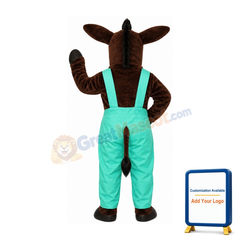 Friendly Lightweight Donkey Mascot Costume