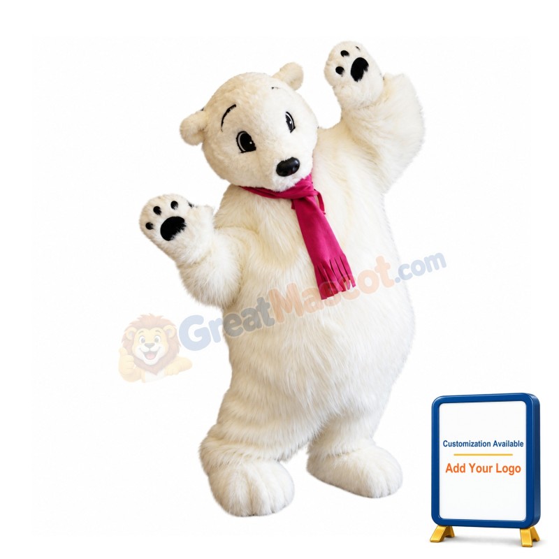 Lightweight Polar Bear Mascot Costume