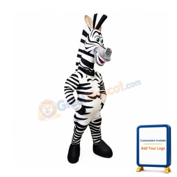 Happy Zebra Mascot Costume