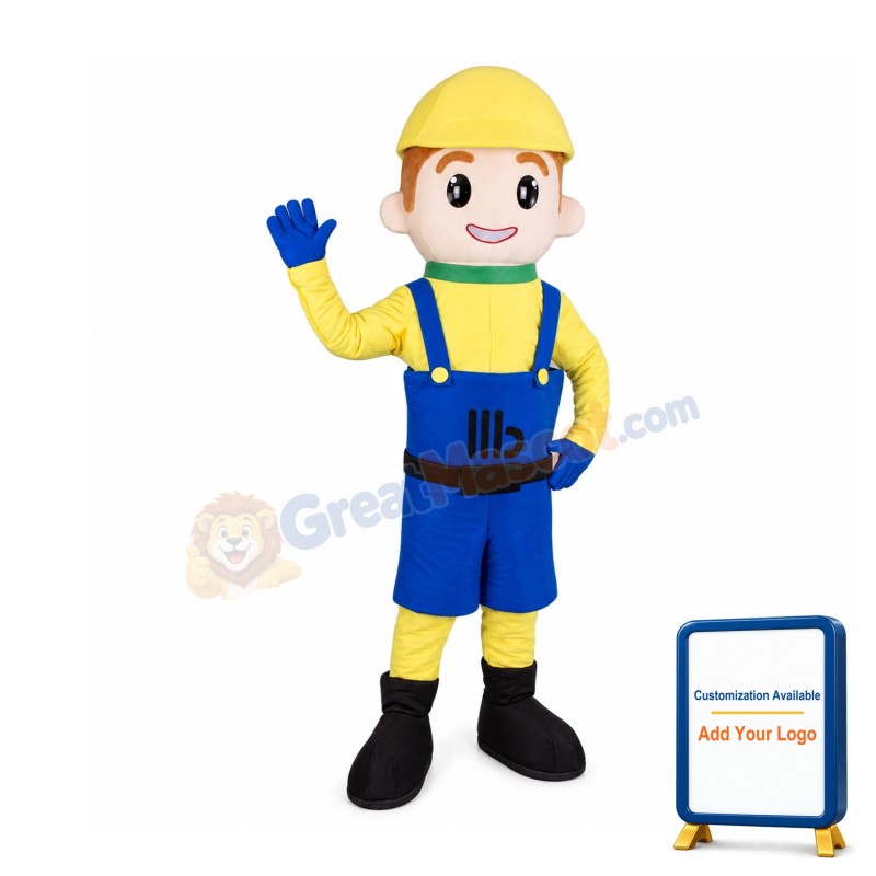 Boy Builder Mascot Costume