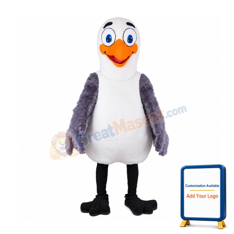 Happy lightweight Seagull Mascot Costume
