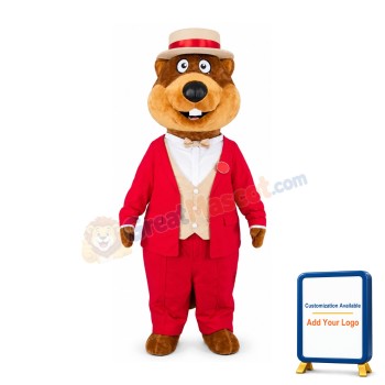 Elegant Beaver Mascot Costume