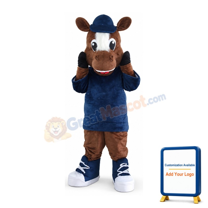 Sport Lightweight Brown Horse Mascot Costume