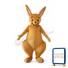Happy Lightweight Yellow Kangaroo Mascot Costume