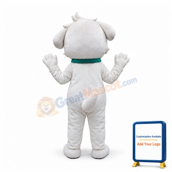 Super Cute Lightweight White Dog Mascot Costume