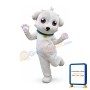 Super Cute Lightweight White Dog Mascot Costume