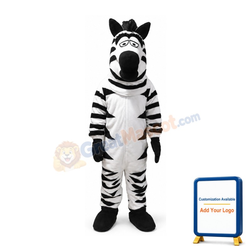 Funny Zebra Mascot Costume