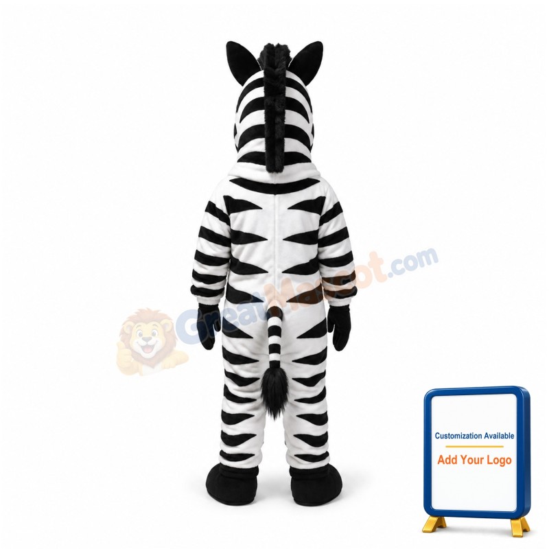 Funny Zebra Mascot Costume