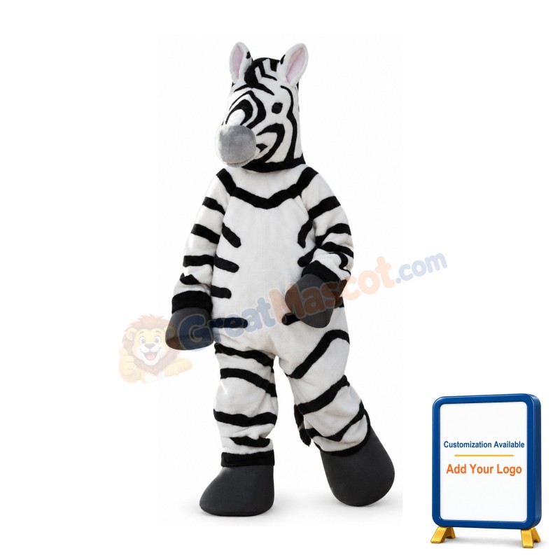 Lightweight Zebra Mascot Costume