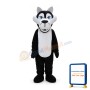 White Black Wolf Mascot Costume