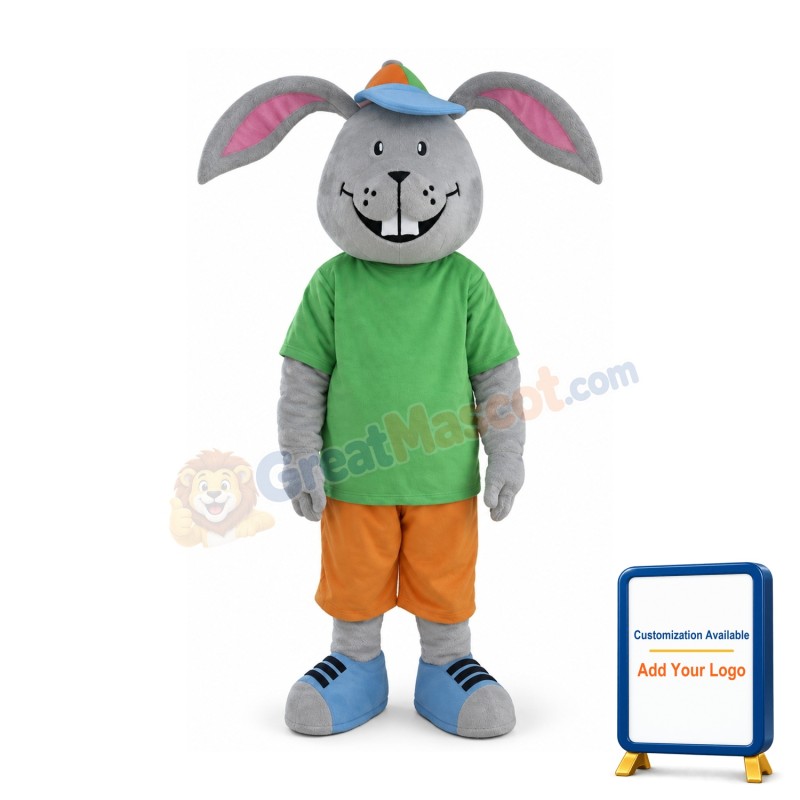 Smiling Rabbit Mascot Costume
