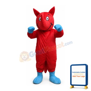 Red Rhino Mascot Costume