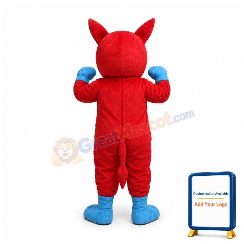 Red Rhino Mascot Costume