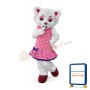 White Beautiful Wolf Mascot Costume