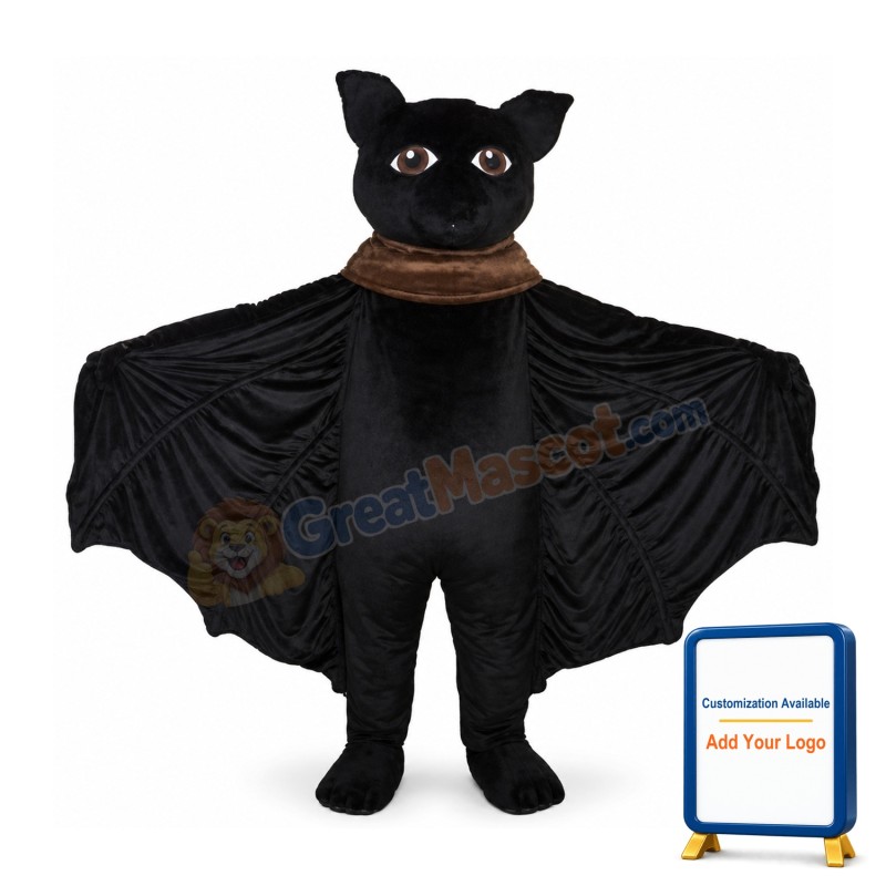 Black Bat Mascot Costume