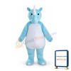 Blue Lightweight Rhinoceros Mascot Costume
