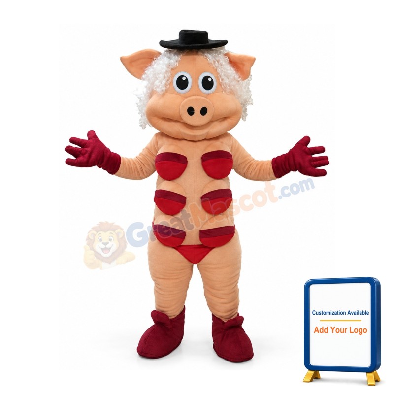 Dancing Pig Mascot Costume