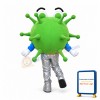 Green Virus Mascot Costume