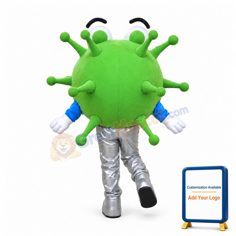 Green Virus Mascot Costume