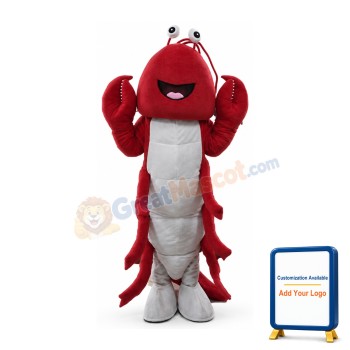 Red Lightweight Lobster Mascot Costume