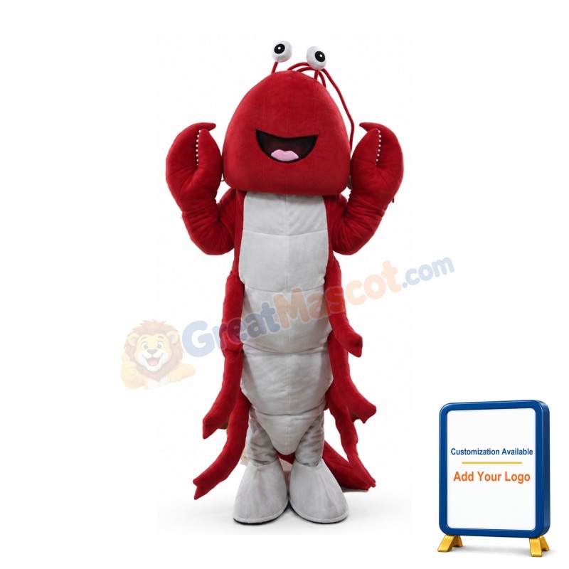 Red Lightweight Lobster Mascot Costume