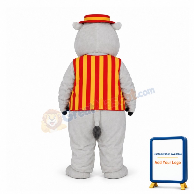 Lightweight Adult Rhino Mascot Costume