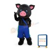 Black & Pink Pig Mascot Costume