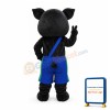 Black & Pink Pig Mascot Costume