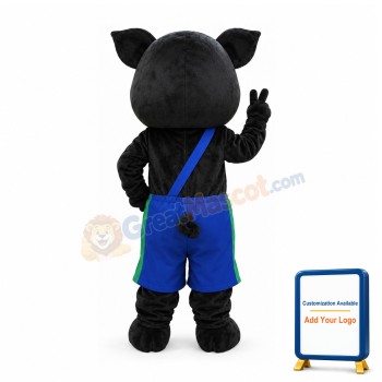 Black & Pink Pig Mascot Costume