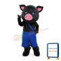 Black & Pink Pig Mascot Costume