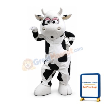 Super Cute Cow Mascot Costume Free Shipping